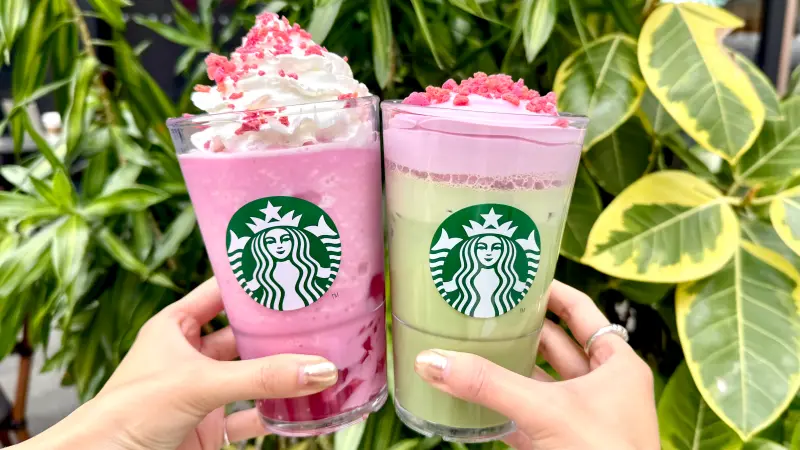 ▲2月14日西洋情人節快樂！全台門市「星巴克買一送一」咖啡優惠，那堤、巧克力可可碎片星冰樂招待；第二杯半價foodpanda外送優惠免出門。茶湯會2杯88折草莓手搖飲料優惠。（圖／記者蕭涵云攝）