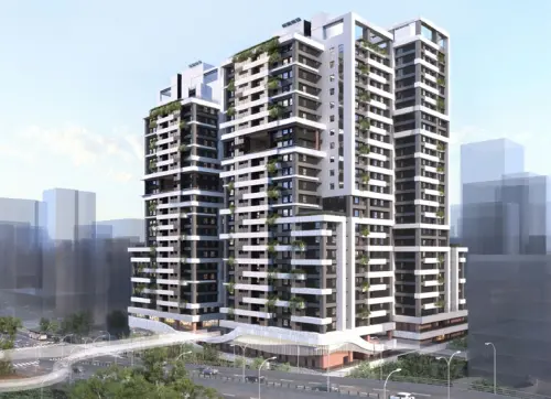 ▲告別灰暗的「猛鬼大樓」，原址將重生為現代化的「福星社會住宅二區」。新大樓採27層高規格設計，導入立體綠化與通風採光，並規劃空橋串聯對面的玉泉公園，徹底翻轉西區門戶的城市景觀。（圖／臺北市都發局提供）