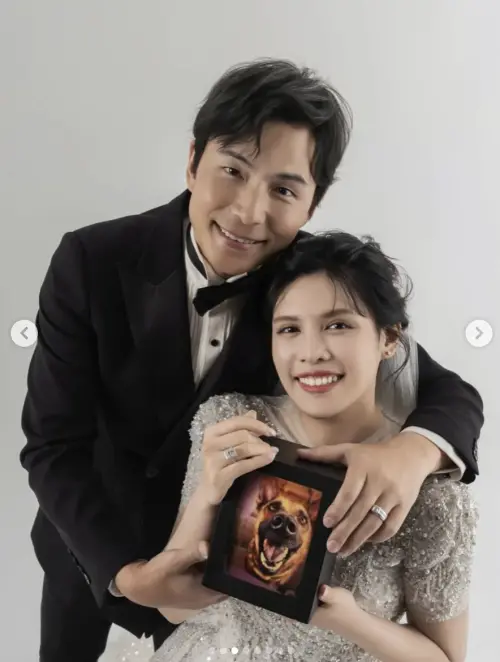 ▲孫協志（左）表示，婚禮想法大多遵照夏宇童（右），愛妻相當霸氣。（圖／翻攝自孫協志IG)