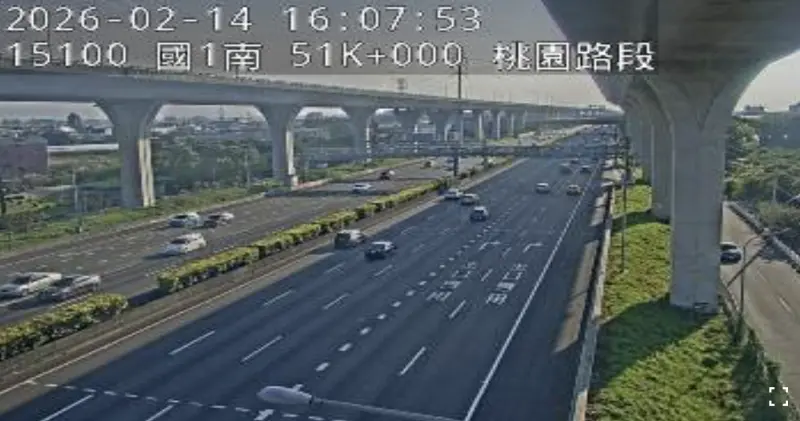 ▲交通部公路局表示，春節連假首日整體疏運情形順暢，各主要國道客運路線運作正常。（圖╱取自交通部高公局）