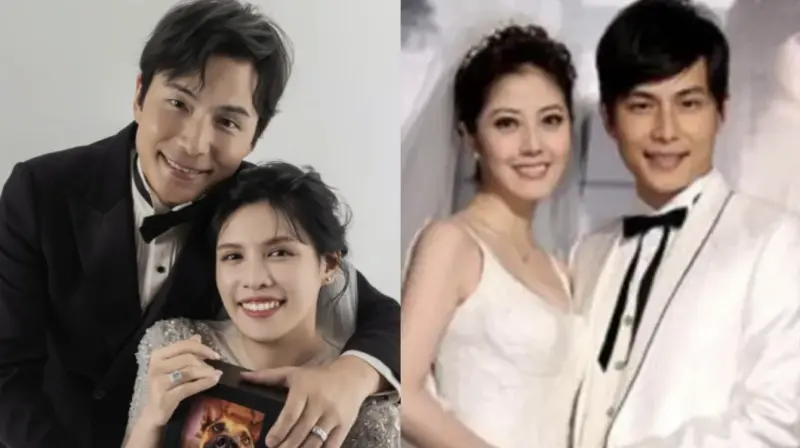 ▲藝人孫協志與夏宇童今（14）日舉辦婚禮，誓詞環節男方台上淚崩，幸福時刻各界關注，值得注意的是，有網友翻出15年前孫協志與韓瑜於婚禮的誓詞，足見男方每次的用情投入，認真對待。（圖／經紀團隊提供、資料照）