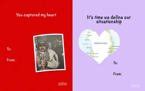 嘲諷值拉滿！白宮情人節卡喊話馬杜洛「捕獲我心」　還示愛格陵蘭
