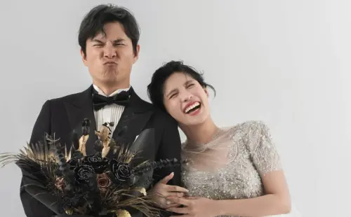 ▲孫協志（左）與夏宇童（右）在昨日舉辦盛大婚禮。（圖／夏宇童FB）