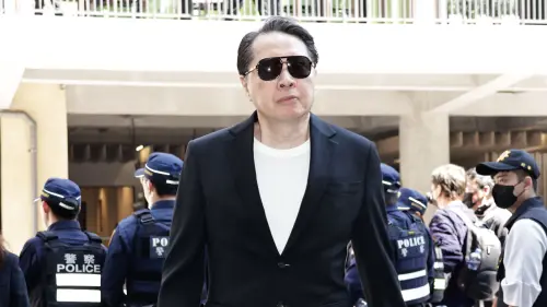 ▲歐陽龍到場簡單致意後就離開，並未多作停留。（圖／記者吳翊緁攝）