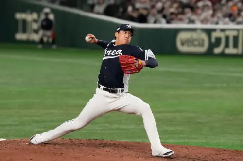 ▲效力韓職三星獅的元兌仁，是韓國原本預計交手台灣晉級戰推出的王牌投手，昨日卻傳出傷退。（圖／美聯社／達志影像）