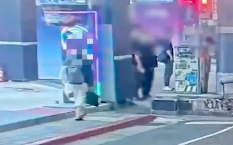 ▲萬華警方公布邱姓男子犯案後離去的影像。（圖／翻攝畫面）