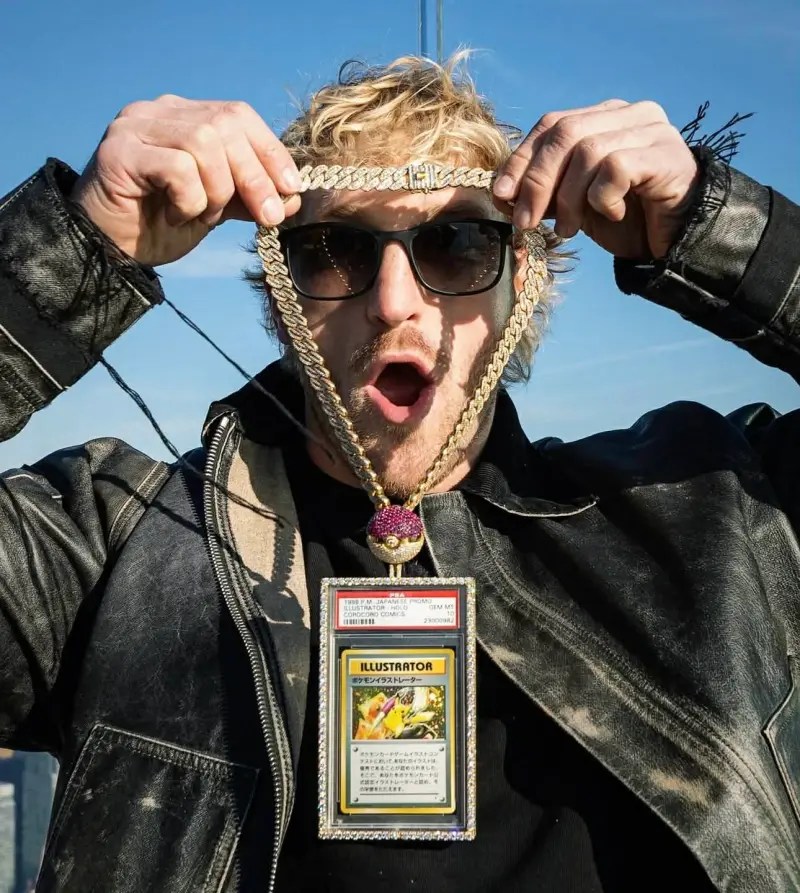 ▲羅根保羅(Logan Paul)持有的「插畫家皮卡丘」寶可夢卡牌，以1649萬2000美元成交。（圖／翻攝自IG）
