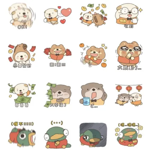 ▲LINE免費貼圖「LINE發票管家 × 嗚比的朋友」。（圖／取自LINE）