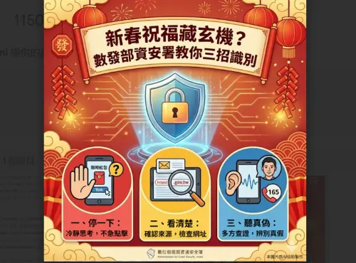 春節祝福藏玄機？數發部教戰3步驟　辨識新年社交工程陷阱
