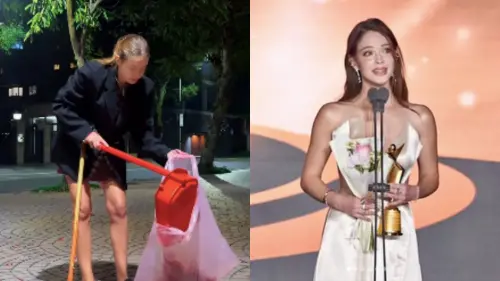 女星安妮除夕夜掃街道！見鞭炮屑提問是否會清理　竟被路人翻白眼
