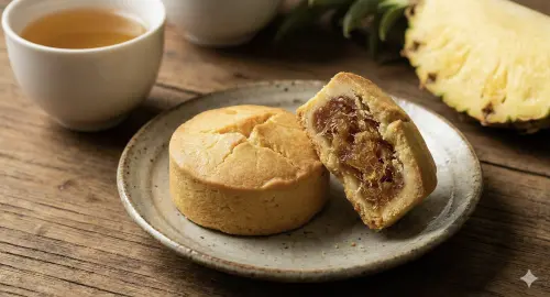 ▲「鳳梨酥」因與「輸」諧音，因此被視為牌桌禁忌。（示意圖／AI製圖、記者賴禹妡製）