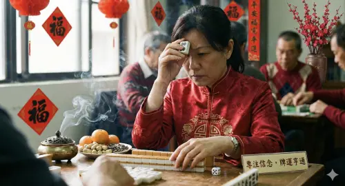 ▲部分玩家相信麻將、骰子具「靈性」，可透過專注意念與正向語言提升整體牌運。（示意圖／AI製圖、記者賴禹妡製）