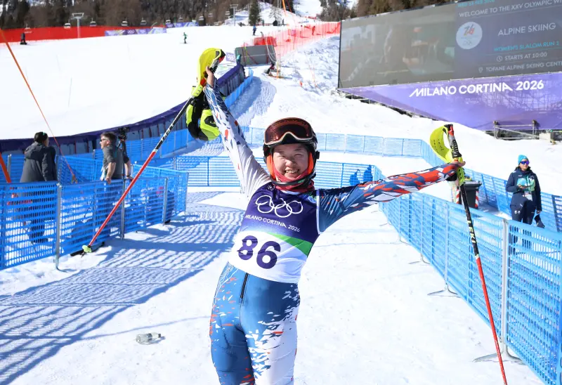 ▲台灣滑雪女將李玟儀在米蘭冬奧女子阿爾卑斯式滑雪曲道賽中登場。儘管賽前遭遇受傷驚魂，她仍克服心理壓力，在95名選手中以第52名完賽。（圖／中華奧會提供）