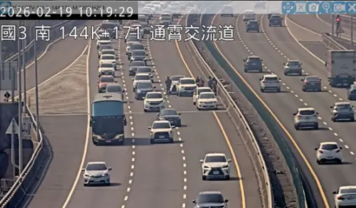 ▲國3北向144.8公里處事故。（圖／高速公路局提供）