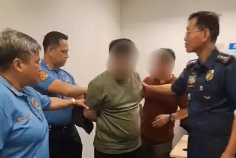 ▲菲律賓警方逮捕分屍案主嫌，兇手自稱是台灣籍。（圖／翻攝 Southern Police District）