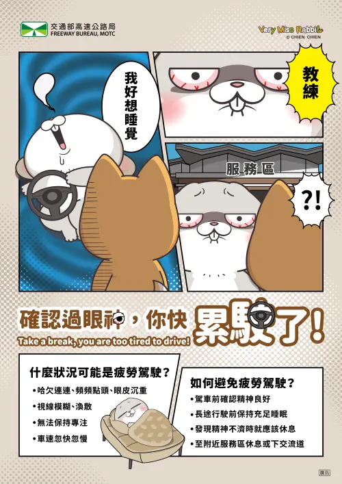 ▲高公局提醒避免疲勞駕駛。（圖／高速公路局提供）