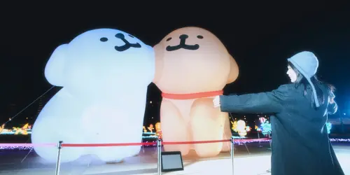 ▲2026新北燈會有由韓國插畫品牌 MoonlabStudio 創作的超人氣IP《線條小狗》的特色燈座。（圖／取自新北民政保平安臉書www.facebook.com/ntpccitizenaffairs）