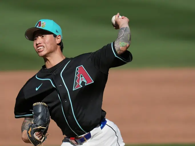 ▲作為本屆經典賽（WBC）台灣隊核心先發人選，林昱珉今日在春訓首戰的實戰數據，反映出其球威已具備一定水平（圖／美聯社）