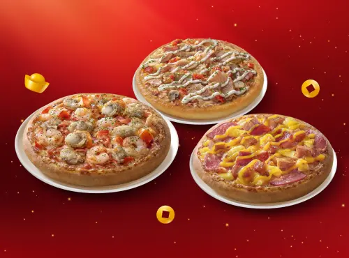 ▲必勝客個人比薩限時買二送一，多達13款口味多重選擇最低只要 210 元起就能一次享受三種比薩口味。（圖／必勝客提供www.pizzahut.com.tw）