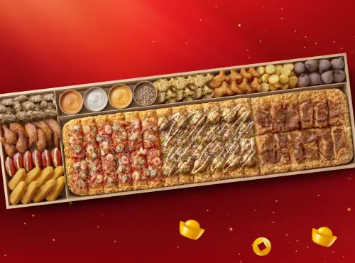 ▲一公尺派對盒限時特惠價1688元（圖／必勝客提供www.pizzahut.com.tw）