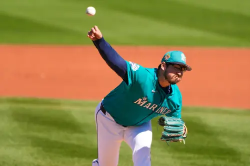 ▲韓裔大聯盟級強投唐寧（Dane Dunning），休賽季以小聯盟約加盟西雅圖水手，春訓昨戰獲得先發機會。（圖／美聯社／達志影像）