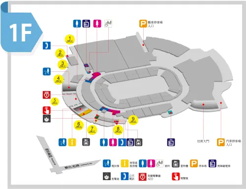 ▲台北小巨蛋入口區域一覽。江蕙演唱會的取票處位於6號門處。（圖／翻攝自台北小巨蛋官網）