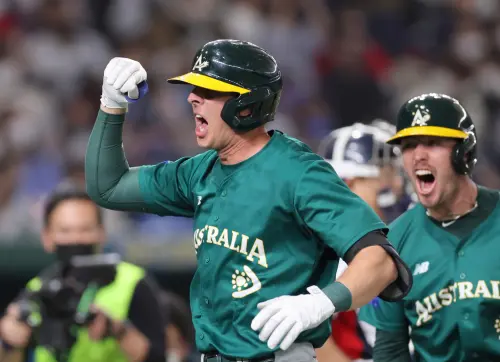 ▲澳洲WBC實力不容小覷，尤其打線長打火力旺盛，上屆2023年經典賽就曾晉級複賽。（圖／美聯社／達志影像）
