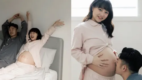 ▲陳詩媛與王齊麟在床上逗趣互動，可愛又搞笑。（圖／陳詩媛IG＠10yuan.0424）