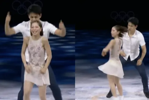 ▲木原龍一幫三浦璃來拉完拉鍊，還比了一個讚。（圖／翻攝自YouTube 愛爾達體育家族 ELTA Sports）