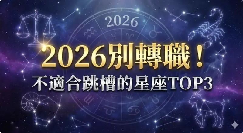 2026年後別轉職!摩羯、巨蟹不適合跳槽 1星座最慘:恐得不償失