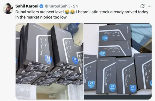 ▲YouTuber Sahil Karoul在X上Po出，實體門市有三星最新旗艦機。（圖／翻攝Sahil Karoul IG）