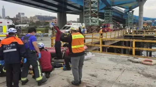 快訊／民權大橋重大工安意外！施工人員墜基隆河　1傷1命危搶救中
