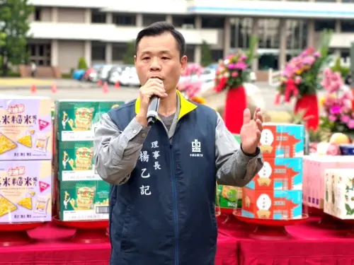 ▲中鋼企業工會理事長楊乙記致詞。(圖／中鋼公司提供)