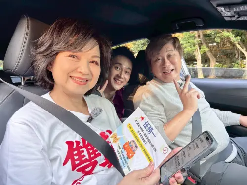 ▲楊貴媚（左）、劉冠廷（中）登上胡瓜（右）節目《下面一位》。（圖／《下面一位》提供）