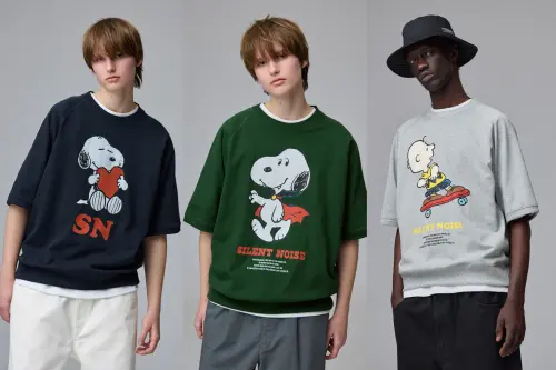 ▲GU x UNDERCOVER x PEANUTS三方聯名，史努比主角T恤。（圖／GU gu-global.com）