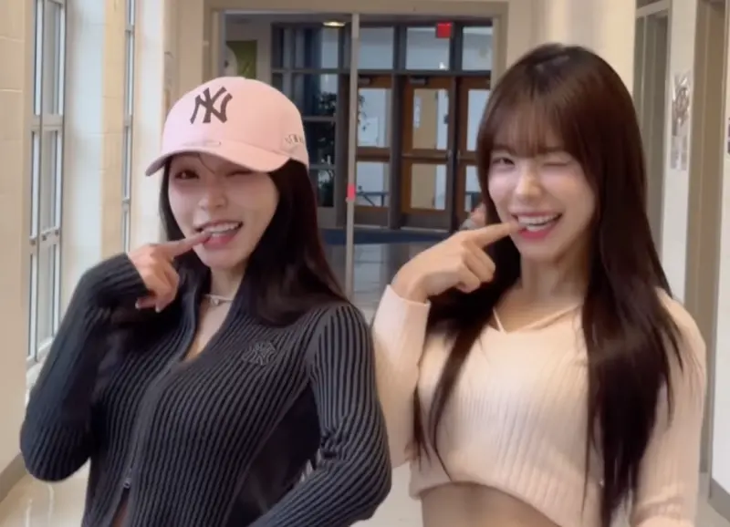 ▲在2026世界棒球經典賽無緣同台應援的林襄（左）先合體李多慧（右）熱舞，網友跟粉絲看暈，甚至搞笑問道：「影片有5小時吧？」（圖／摘自 IG@le_dahye) 