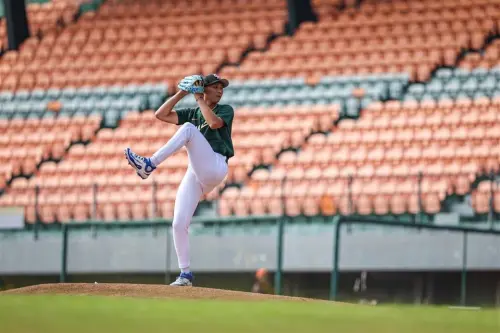 ▲在2026經典賽中華隊陣容中，有位年僅21歲、來自彰化藝術高中的旅美小將沙子宸（如圖），是陣容中最年輕的投手之一。（圖／啟程國際運動行銷提供）