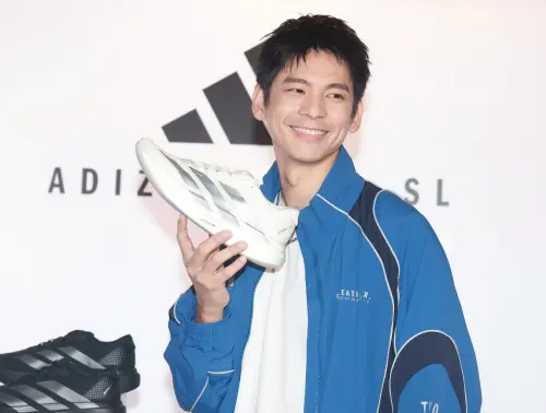 ▲林柏宏以運動品牌形象大使身分推薦新款跑鞋。（圖／記者葉政勳攝）
