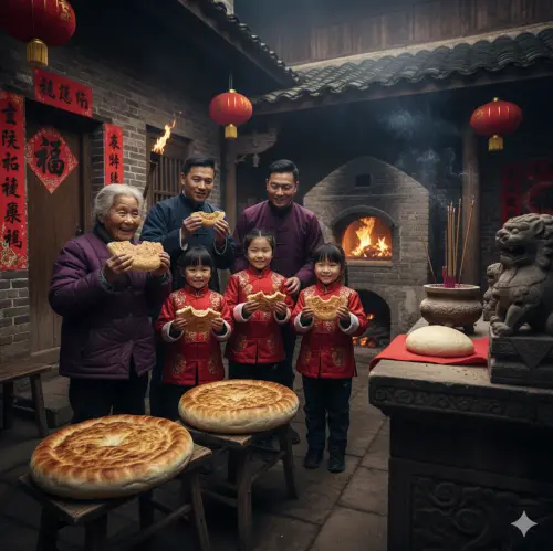 ▲初十石頭節源自初九天公生後祭拜大地的傳統，早年農業社會人們特別重視此日祭石之俗，有些講究人家還會設置祭台，供奉烙餅祭拜石神。（圖／AI生成、記者賴禹妡製）