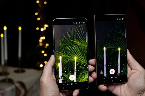 ▲三星Galaxy S26 Ultra (左)夜間五倍錄影效果，相較於S24 Ultra有很明顯的升級。（圖／記者吳翊緁攝）
