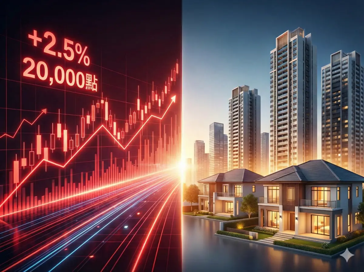 ▲台股衝破3萬5千點大關，強勁的資金熱潮讓不少投資人陷入「該存股還是買房」的兩難抉擇。（示意圖／由 AI 生成，NOWNEWS監製）