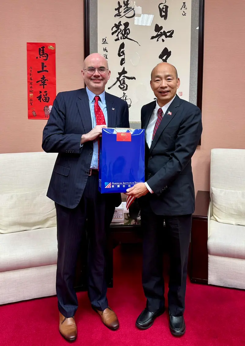 見面談軍購？新春拜會韓國瑜　谷立言期盼國防預算積極處理