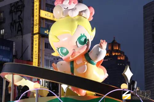 ▲2026台北燈節西門町展區主燈是泡泡瑪特的Baby Molly。（圖／記者朱永強攝，2026.02.26）