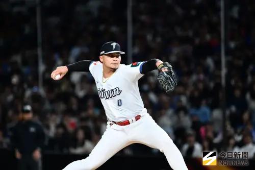 ▲在台灣集訓的最後階段，味全龍的林凱威是中華隊狀況最好的後援投手。（圖／記者林柏年攝,2026.2.26）