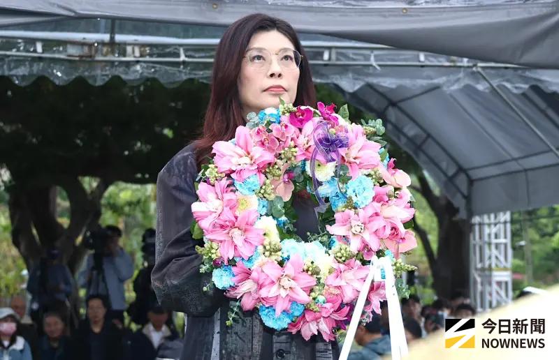 ▲228事件79週年前夕，國民黨主席鄭麗文到228和平紀念公園獻花致意。（圖／記者朱永強攝，2026.02.27）