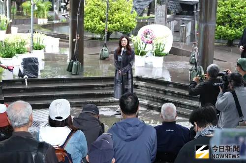 ▲228事件79週年前夕，國民黨主席鄭麗文到228和平紀念公園獻花致意。（圖／記者朱永強攝，2026.02.27）