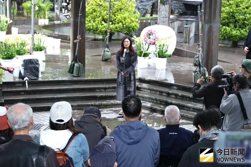    ▲228事件79週年前夕，國民黨主席鄭麗文到228和平紀念公園獻花致意。（圖／記者朱永強攝，2026.02.27）  