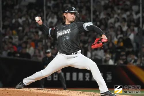 ▲中華隊投手張奕，遭到北海道日本火腿鬥士隊西川遙輝敲出2分砲。（圖／記者林柏年攝,2026.2.27）