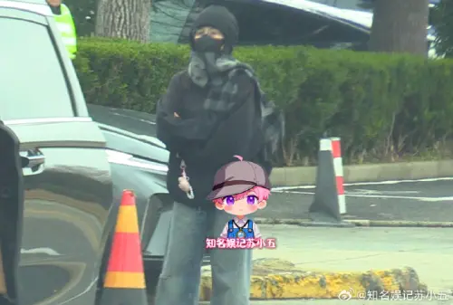 ▲▼白鹿一下車即歪頭怒瞪私生飯，她接著雙手抱胸，一副準備要與私生飯正面對決的模樣。（圖／知名娛記蘇小五微博）