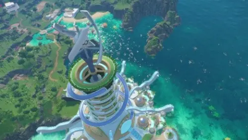 ▲《寶可夢 風與波》透過開放世界呈現的全新場地有著颯爽清風吹拂的美麗島嶼，以及粼粼碧波盪擊的遼闊海洋。（圖／寶可夢公司）